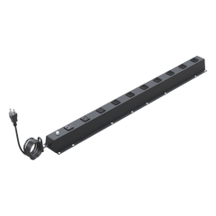 PDU Vertical de 10 Contactos (NEMA 5-15R). Volt. Ent./Sal.: 120Vca/15A compatible con Racks EIRL y EIQR.