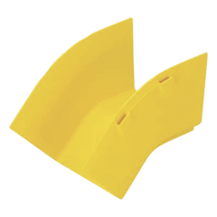 Bajada Vertical Exterior de 45º sin Tapa, Para uso con Canaletas 4X4 FiberRunner™, Color Amarillo
