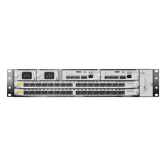 OLT Modular tipo Chasis GPON/XGS-PON Combo,1 Tarjeta de Servicio de 16 Puertos GPON, 2 Ranuras, 2 Fuentes de Alimentación AC, 2 UR