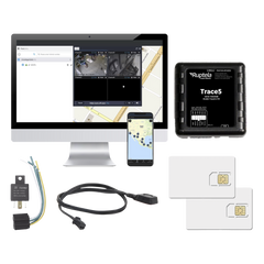 Kit de Localizador Vehicular 2G y 4G/ Rastreo / Conducción eficiente / Deteccion de Jammer / Registro de conductores / Relay + Botón de pánico + EPCOMGPSANUAL + SIM500MB2Y