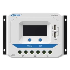 Controlador Solar de Carga PWM 12/24/36/48 V 45 A, Salida USB, con Display