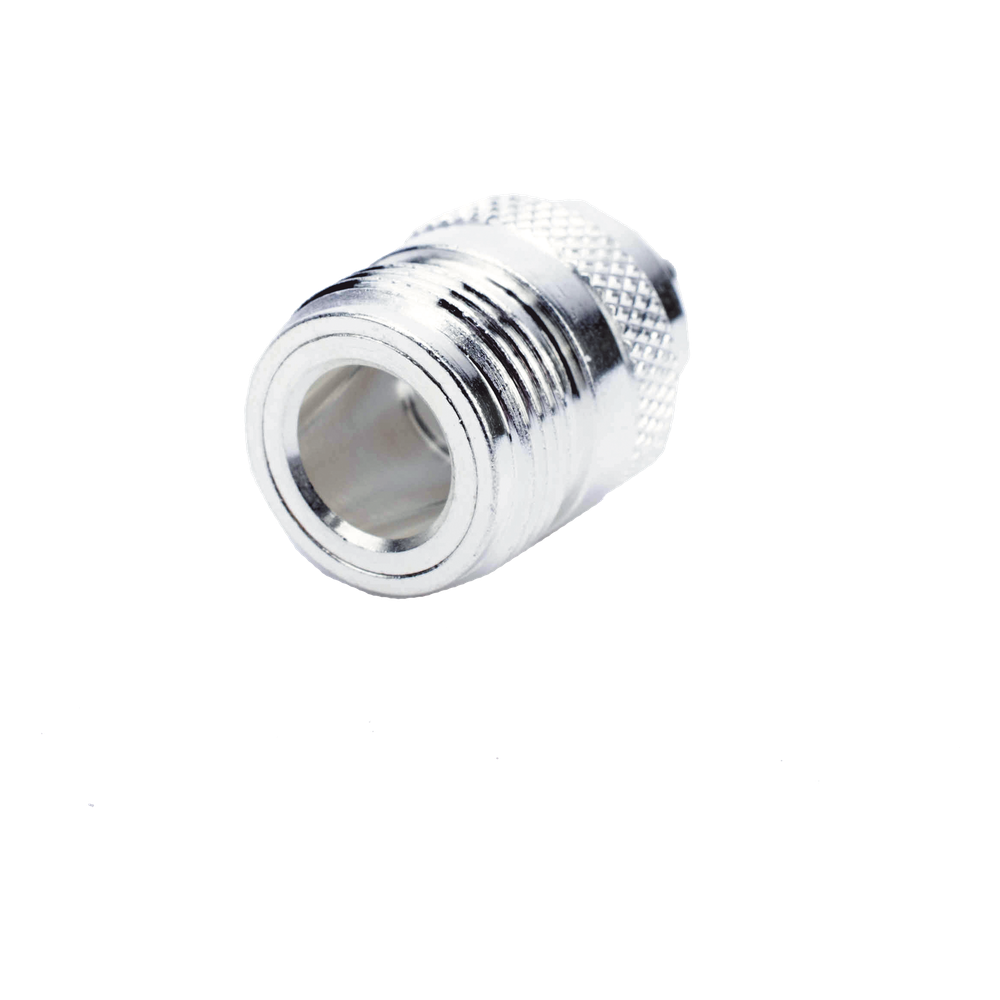 Conector N Hembra de Anillo Plegable para Cables RG-58/U, Níquel/ Oro/ Teflón.