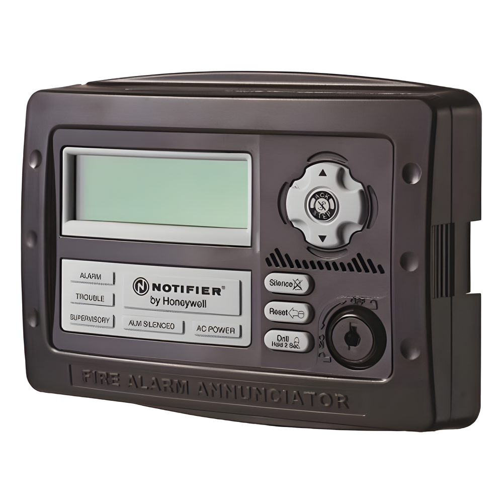 Anunciador serial LCD de 80 caracteres con indicadores de estado y controles con llave, para paneles NOTIFIER con interfaz ANN-Bus