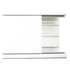 Canaleta con tapa en color blanco de PVC auto extinguible 100 x 52 x 2500mm (5501-01250)