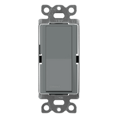 Interruptor de pared Claro de 3 vías para iluminación y motores, 15 A a 120/277 V, color gris