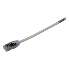 Patch Cord Cat6A, Diámetro Reducido 28 AWG, Blindado S/FTP, CM/LS0H, 3 Metros (9.84 Pies), Color Gris