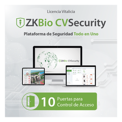 Licencia para ZKBio CVsecurity permite gestionar hasta 10 puertas para control de acceso