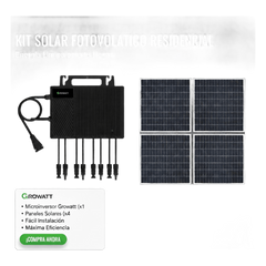 Kit Solar Interconexion  / 2.5kW  220Vca / Microinversores Growatt / Montaje Incluido