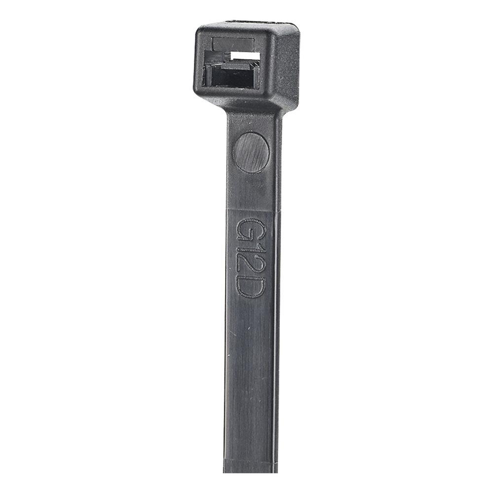 Cincho de Nylon 6.6 StrongHold™, 160mm largo x 2.5mm ancho, Color Negro, Exterior Resistente a Rayos UV, Paquete de 100pz