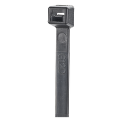Cincho de Nylon 6.6 StrongHold™, 160mm largo x 2.5mm ancho, Color Negro, Exterior Resistente a Rayos UV, Paquete de 100pz