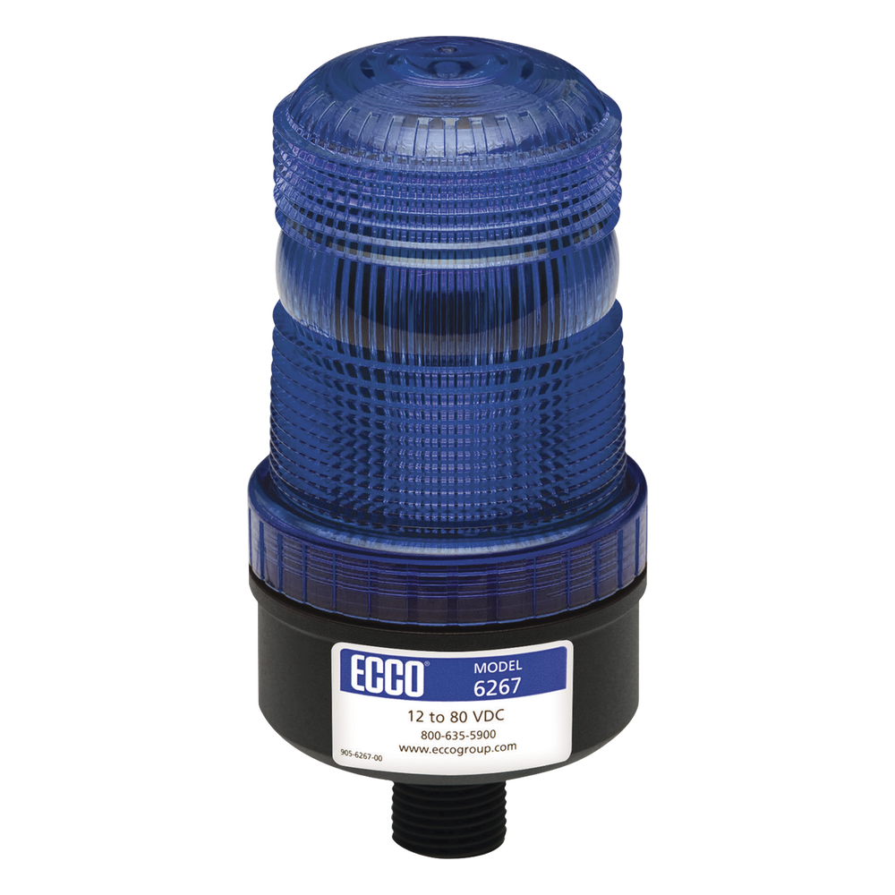 Mini baliza de LED color azul montaje permanente SAE Clase III
