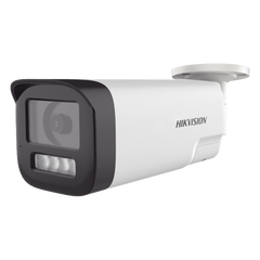 [Audio Bidireccional + Dual Light + ColorVu] Bala TURBOHD 4K (8 Megapixel) / Lente 3.6 mm / 80 mts IR EXIR + 80 mts Luz Blanca / Micrófono y Bocina Integrado / Exterior IP67 / Metal / dWDR