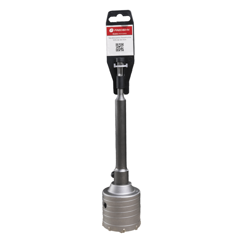 Broca Pasamuros SDS, Sacabocado para Concreto de 50mm con Extensión de 220mm