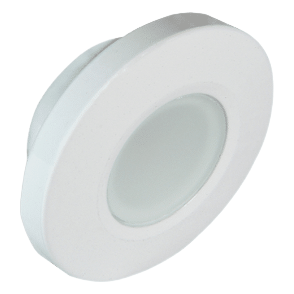 Luz led marina serie Orbit, emite luz de color blanco de 160 lúmenes, para uso interior o exterior, fabricado bajo norma de protección IP67.