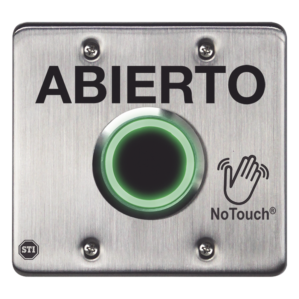 Interruptor IR NoTouch® de Acero Inoxidable, Salida Doble, ABIERTO