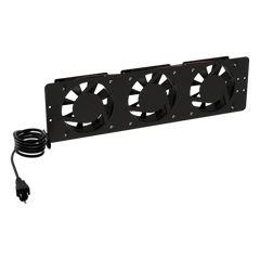 Kit de 3 Ventiladores 110 Vca (12 x 12 cm) con Clavija para Gabinete de Piso