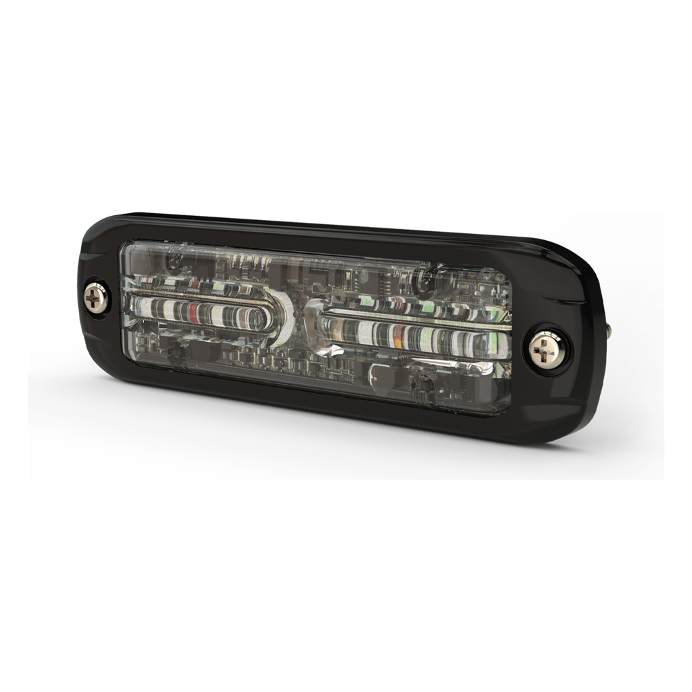 Luz Auxiliar de 12 LED, Rojo/Azul, Lente Transparente