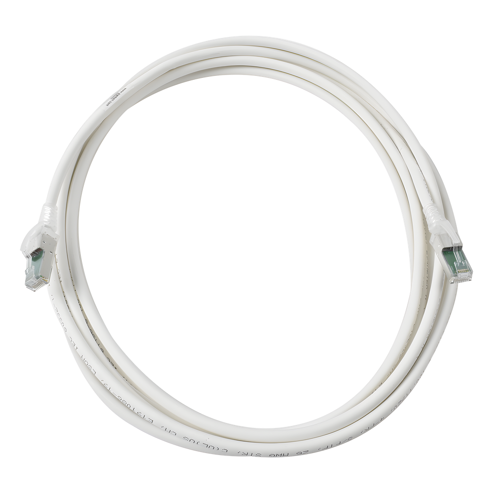 Patch Cord Z-MAX Cat6A S/FTP, CM/LS0H, 15.24 Metros (50 Pies), Color Blanco