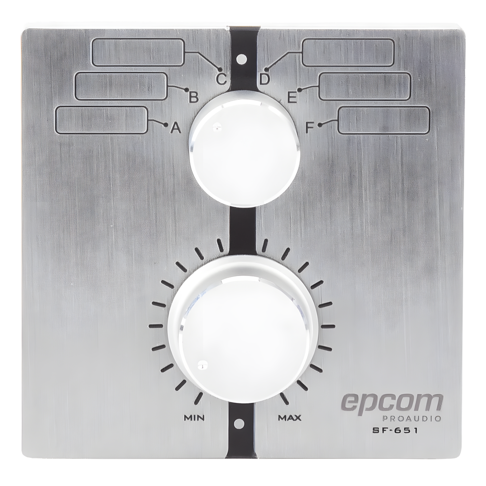 Control de  Volumen Remoto con Selector de Canales | Compatible con Amplificador SF2240UC - SF4240UC