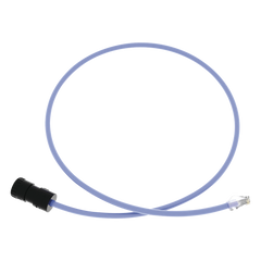 Cable de Conexión en Campo Jack a Plug RJ45, Categoría 6A, CMP (Plenum), 1 Metro (3.28 Pies), Color Azul