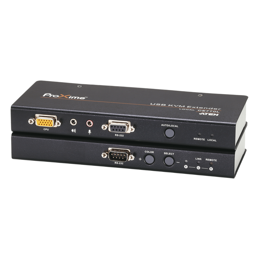Kit Extensor KVM | VGA/Audio | Cat5e | 300m | 1280 x 1024 | Deskew | Puertos RS232 | Función de compensación de señal