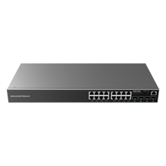 Switch Gigabit PoE+ Administrable / 16 puertos 10/100/1000 Mbps + 4 Puertos SFP Uplink / Hasta 240W / Compatible con GWN Cloud.