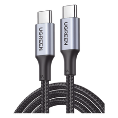 Cable USB-C a USB-C | 3 Metros | Carga Rápida de hasta 100W | Transferencia de datos 480 Mbps | PD3.0 | QC4.0/3.0/2.0 | FPC | AFC | Protección Integrada| Caja de Aluminio | Nylon Trenzado | Amplia Compatibilidad | Color Negro.