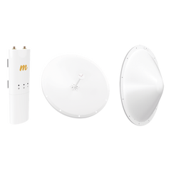 Kit de radio C5C con Antena de 28dBi, Frecuencia (4.9-6.5 GHz), para hasta 20 km, Radomo, PoE y Jumpers Incluidos