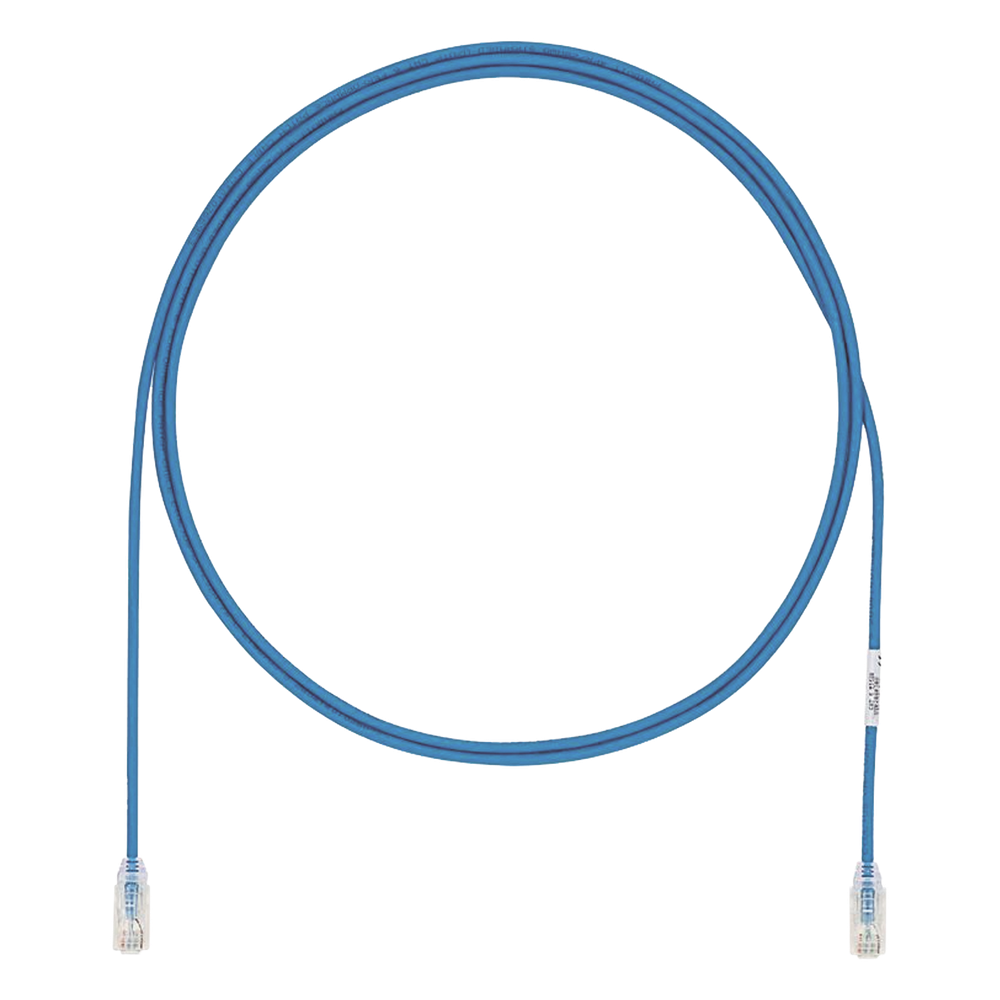Cable de Parcheo UTP Cat6A, CM/LSZH, Diámetro Reducido (28AWG), Color Azul, 3 Metros (9.84 Pies).