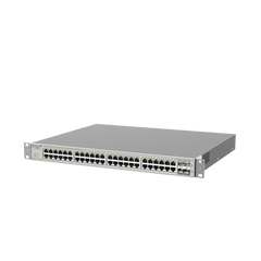 Switch Administrable Capa 3 con 48 puertos Gigabit PoE 802.3af/at + 4 SFP+ para fibra 10Gb, gestión gratuita desde la nube, 740W