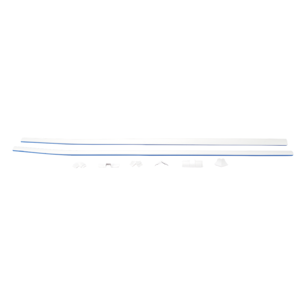 El Kit de Canaleta 90° Sin División Ideal Para Organizar y Ocultar cables en esquinas o en instalaciones con ángulos de 90°., Con Cinta Adhesiva Para una Instalación Más Rápida, (5601-01260)