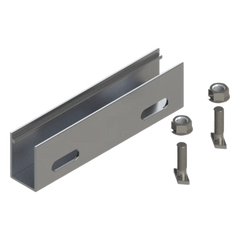 N Connector / Cople de Aluminio para N Rail 4.72 / Acero Inoxidable /