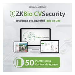 Licencia para ZKBi CVosecurity permite gestionar hasta 50 puertas para control de acceso