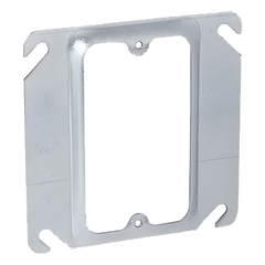 Sobretapa Cuadrada de 4" de Acero Galvanizado con realce de 1/4".
