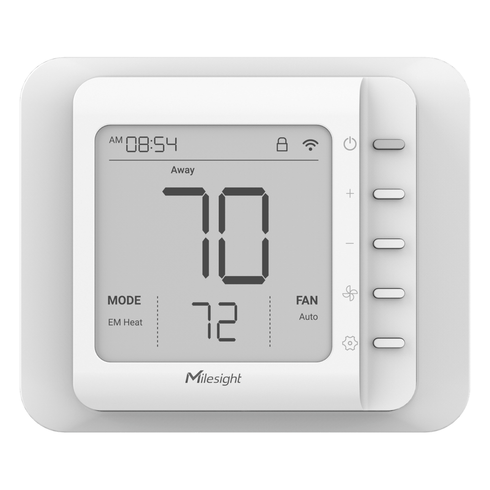 Termostato Inteligente LoRaWAN para HVAC / 4 Etapas Calefacción + 2 Refrigeración / Compatible con Bombas de Calor y Calderas / Control Inalámbrico de Largo Alcance / Automatización de Edificios (BMS)