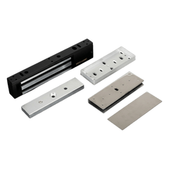 Kit Para Control de Acceso Incluye Chapa Magnética de 600 Lbs / Montaje En "U" Para Puerta de Cristal /  Uso Interior / Certificación UL / Color Negro / Diseño Elegante