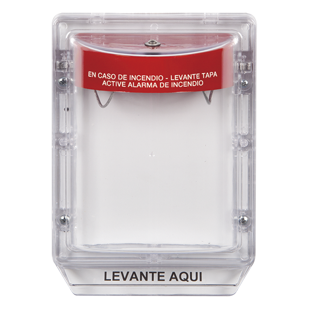 Cubierta Protectora de Policarbonato Serie Stopper IIÆ, Con Bocina, Sin Espaciador, Montaje Empotrado, Etiqueta en Español