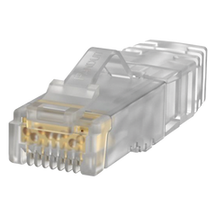 Plug RJ45 Cat6A, Para Cable UTP de Calibre 26 AWG, Chapado en Oro de 50 Micras, Paquete de 100 Piezas