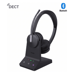 Auriculares estéreo Yealink WH64 edición MS con Bluetooth integrado (base y auriculares DECT) / Cancelación activa de ruido / Triple conexión