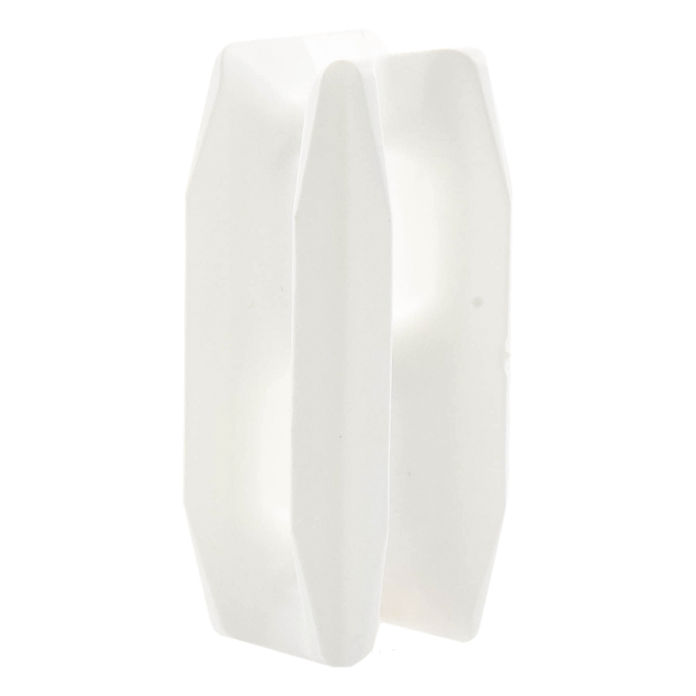 Aislador Blanco de Esquina para Cercos Eléctricos / 18 kV / Resinas Vírgenes / Resistencia 7.5-10.2 kg / Anti UV / 66 mm x 31.6 mm