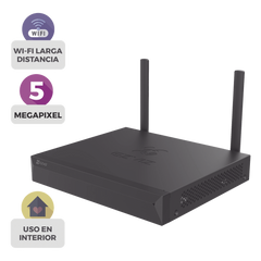 NVR Inalámbrico (WiFi) de 8 Canales IP / Admite Cámaras hasta 5 Megapixel (3K) / Salidas HDMI y VGA  / H.265 / Almacenamiento hasta 8 TB