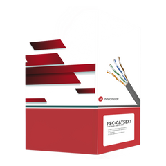 Bobina de Cable de UTP de 4 Pares Cat5e de 305 Metros (1000 Pies), 100% Cobre, LDPE Resistente a Rayos UV, Color Negro, 24 AWG, Uso en Exterior, Para Aplicaciones de Voz, Datos y Video
