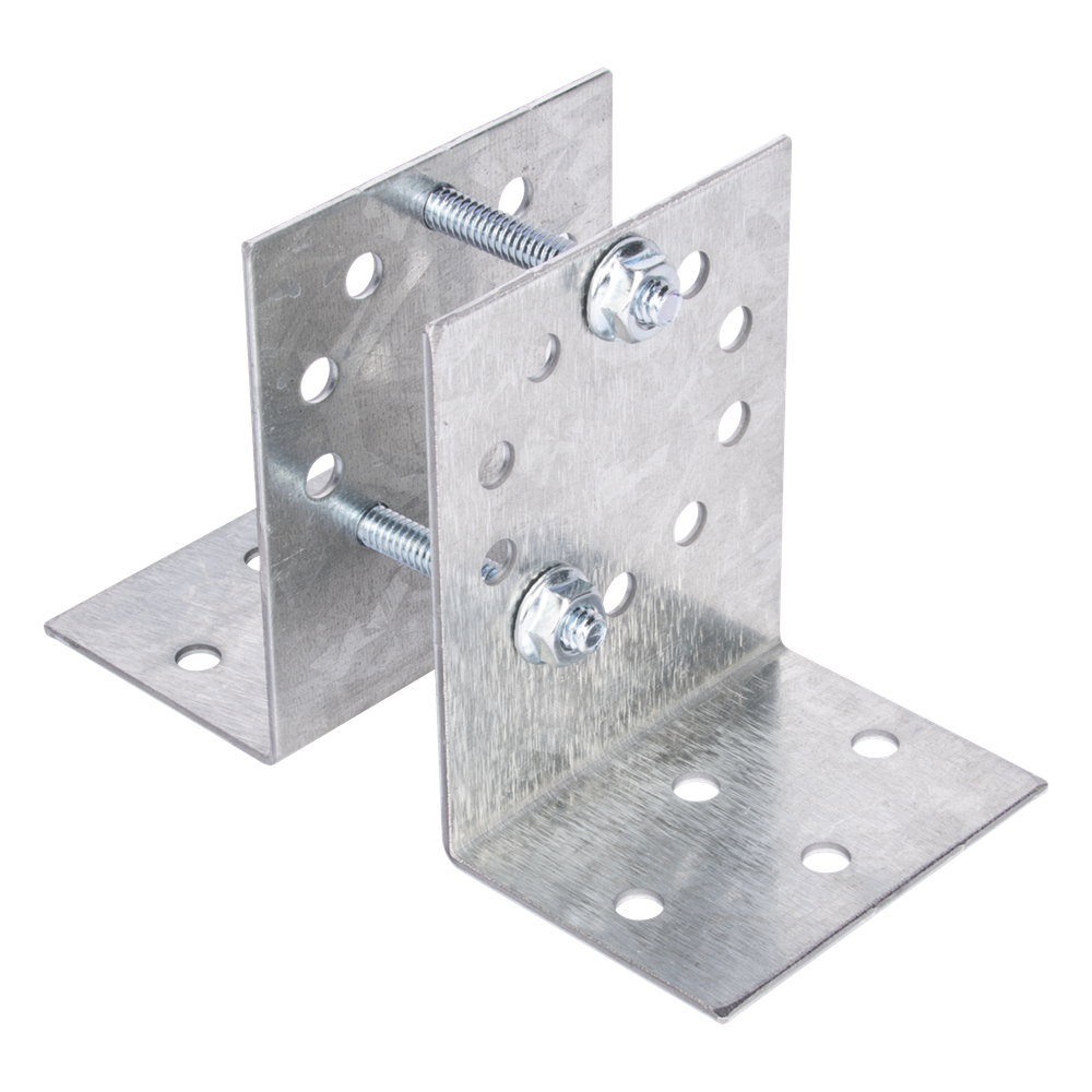 Base Multiposición para postes de paso o esquina / Acero Galvanizado Cal. 12 / 0.36 kg / Kit de Tornillería Incluido / Compatible con 7 Modelos SYSpost