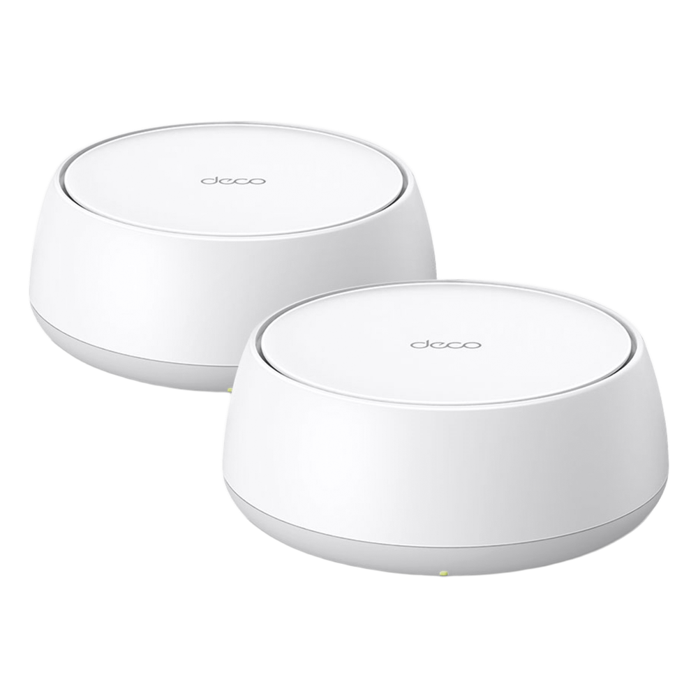 KIT 2 Routers Inalámbrico MESH Interior para Hogar / Doble Banda Wi-Fi 7 BE3600 Mbps / 2 Puerto 2.5 Gigabit WAN/LAN / 4 Antenas Internas / Operación Multi-Link MLO / Administración Mediante la App Deco (iOS, Android) / HomeShield