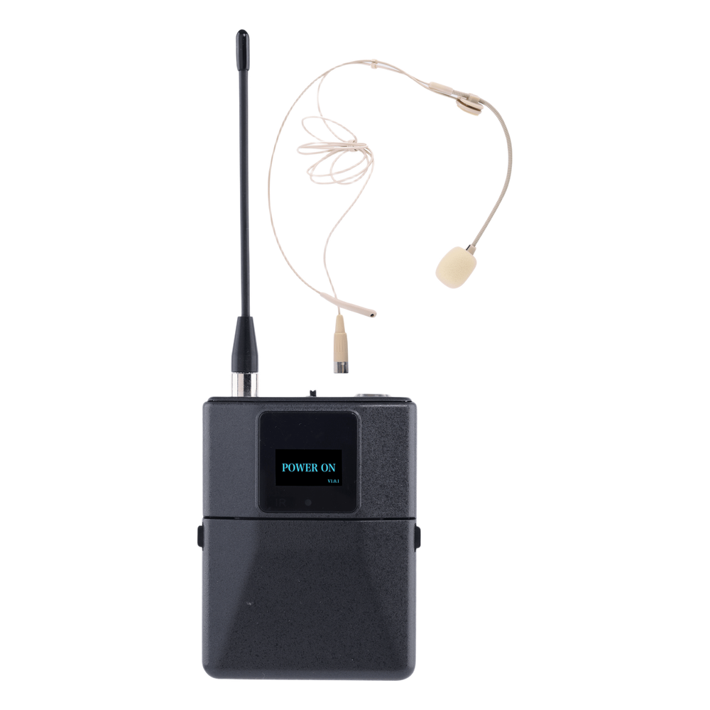 Headset Microfono Digital Inalámbrico EP-59S / Banda U 540-690 MHz / Tecnología Digital pi/4-DQPSK / Transmisión Estable Antinterferencias / Autonomía 10 Horas / Display OLED / Potencia Ajustable hasta 10 dBm
