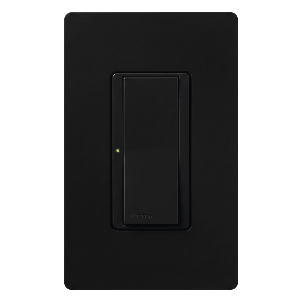 Switch Maestro de un solo polo, hasta 8 A, para multilocación con interruptores complementarios, color negro