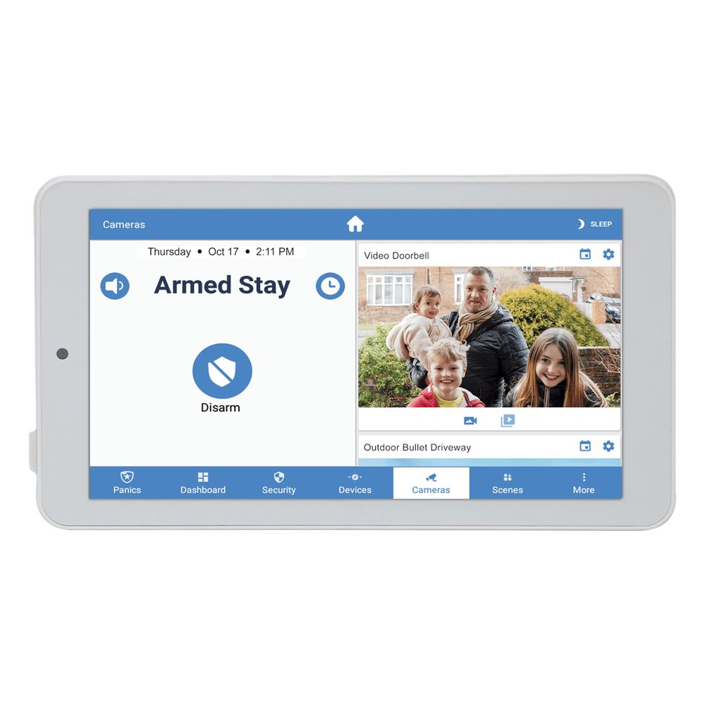 ALULA - Touchpad Slimline para Panel ALULA / Pantalla 7'' Android / Control Local de Seguridad / Montaje en Pared y Escritorio / Wi-Fi Cifrada / Batería de Respaldo