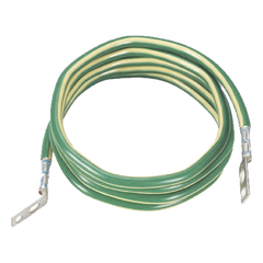 Jumper para Aterrizar Equipos, 6 AWG, con Terminal Doblada a 45 Grados, Para Conexión a Tierra y Terminal Recta Para Equipos, 1.8m de Largo