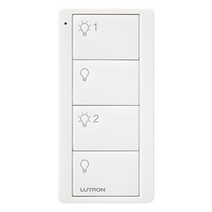 Control Pico inalámbrico de 4 botones para encender y apagar dos grupos de luces, con batería de 10 años, compatible con Caseta Wireless, RadioRA 2 y HomeWorks QS