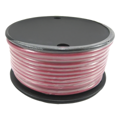 Rollo de cable grado marino calibre 12 en color rojo de 100 pies (30.48 m).